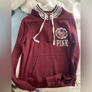 PINK half zip hoodie